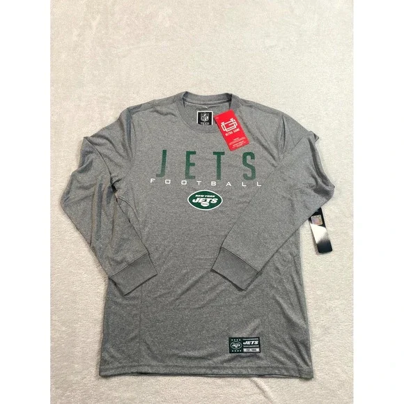 Ultra Game NFL New York Jets Football Team Shirt Mens Medium Heather Gray Logo - Picture 1 of 8